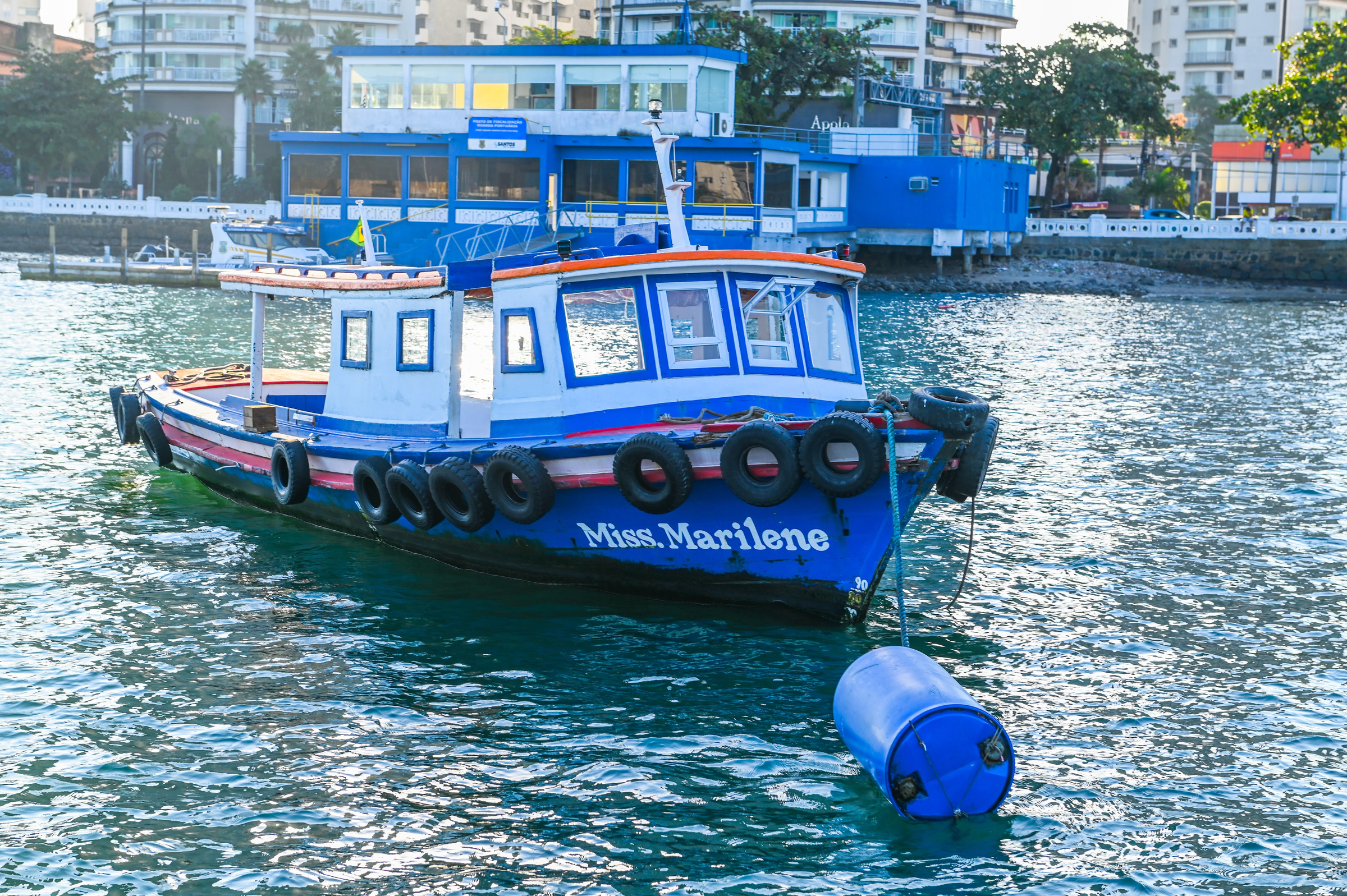 Miss Marilene vessel moored to a buoy in Santos